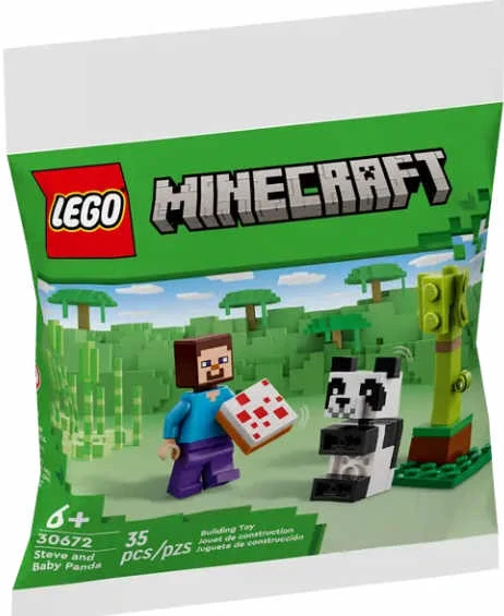 Lego Minecraft 30672 Steve a mládě pandy