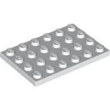 Lego part 3032 Plate 6 x 4 white