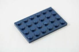 Lego part 3032 Plate 6 x 4 Dark blue